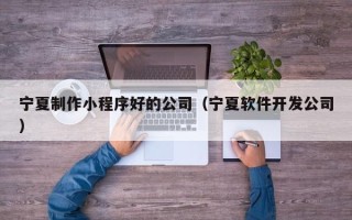 莱州宁夏制作小程序好的公司（宁夏软件开发公司）